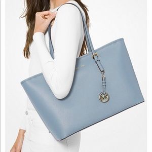 SOLD Michael Kors Jet Set Travel LG Blue NWT